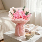 Preserved Flowers Bouquet, Flowers for Delivery,Handmade Pink Rose Bouquets Lasting 3-5 Years, Luxury Gift Box,Birthday Flowers Gifts for Women Mom Grandma Wife Friends