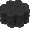 PATIKIL 3 Inch Plant Pot Hole Pad, 30 Pack Non-Woven Fabric Flower Shape Bonsai Bottom Soil Mat, Black
