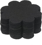 PATIKIL 3 Inch Plant Pot Hole Pad, 30 Pack Non-Woven Fabric Flower Shape Bonsai Bottom Soil Mat, Black