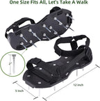 Ohuhu Lawn Aerator Shoes with Stainless Steel Shovel, Free-Installation Aerating Shoe with Hook&Loop Straps, Heavy Duty One-Size-Fits-All Spiked Aerating Sandals for Garden Grass