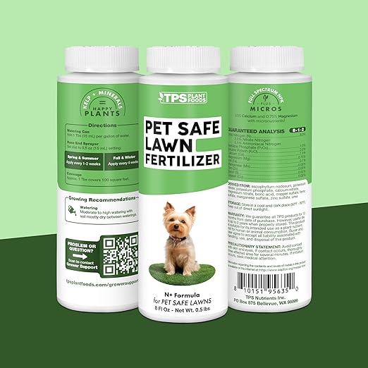 Pet Safe Lawn Fertilizer – Liquid Lawn Food for Greener Grass, Stronger Root Development & Safer Family Lawn Care, 8 oz