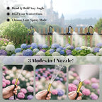 100ft 1/4-Inch Drip Irrigation Kit with 16 Adjustable Copper Nozzles, Automatic Atomizing Watering Sprinkler System for Garden, Raised Beds, Lawn, Greenhouse & Patio