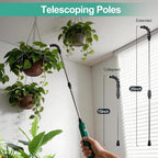 High Reach Plant Waterer USB-C Rechargeable Cordless, Garden Hose Sprayer Wand with Telescopic (34 In),One-Touch Electric Gardening Tools Watering Wand, For High Hanging Plants Watering Devices