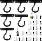 6Pack 2.5Inch Ceiling Hooks for Hanging Plant, Hanger for Indoor and Outdoor Plant Pots Holder, Wall Hook for Planters, Flower Basket, Wind Chimes, Lanterns, Lights, Bird Feeders, Home Decor