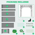 DoCred Garden Arch Trellis for Climbing Plants, 79 Inch Tall Metal Plant Support Trellis Archway for Climbing Vine Vegetable/Fruit/Flower Outdoor Yard Lawn Garden Arch Tunnel Trellis