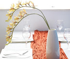 IPOPU 5 Pcs Real Touch Faux Orchid Champagne Orchid Artificial Flowers with Long Stem for Wedding Party Centerpiece Bridal Bouquet DIY Home Living Room Decoration