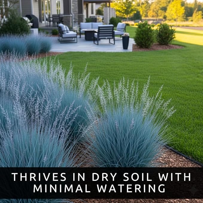 3 Little Bluestem Grass Live Plant Plug– Native Ornamental Grass – Blue-Green Foliage with Red Fall Color – Drought Tolerant Perennial (Schizachyrium scoparium)