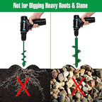 32" x 2" Extended Length Auger Drill Bit for Planting Bulb Flower & Bedding, Garden Plant Auger, No Need to Squat, Post Hole Digger for 3/8" Hex Drive Drill, Earth Auger Bulb Planter Tool