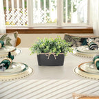 Dahey Artificial Eucalyptus Faux Plants Indoor for Farmhouse Home Decor Fake Potted Plants in Rustic Rectangular Pots Table Centerpiece for Bathroom Laundry Living Room Greenery Decor, Black