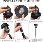 Qualirey 12 Pcs Solar Bug Zapper Outdoor Waterproof Solar Mosquito Zapper Outdoor Solar Powered Mosquito Killer Lamp Lighting Mosquito Repellent Lamp for Patio Yard Garden Insect, Purple White Light