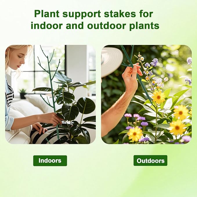 PERSZEN 6 Pack Stackable Monstera Plant Support, Plant Stakes for Indoor and Outdoor Plants Use, Garden Stakes for Climbing and Potted Plants, Pothos, Philodendron