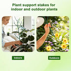 PERSZEN 15 Pack Stackable Plant Support Stakes, Garden Trellis for Climbing Plants Indoor and Outdoor Use, Plant Accessories for Potted Plants Monstera, Plant Sticks for Climbing Plant Stems