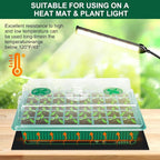 5 Pack Seed Starter Tray Seed Starter Kit (200 Cells Total Tray) with Adjustable Humidity Dome, Plant Germination Trays, Seed Starting Trays Mini Greenhouse Germination Kit for Seeds Growing Starting