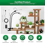 SANSI LED Grow Lights for Indoor Plants, Lifetime Free Bulb Replacement, 300W Full Spectrum Dual Gooseneck Clip Plant Grow Light, Plant Light with Timer 4/8/12 Hrs, High PPFD Growing Power Grow Lamp