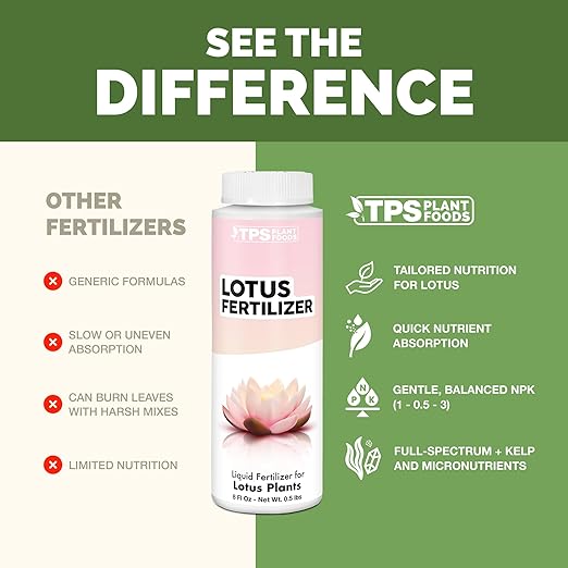 Lotus Fertilizer – Fish Safe Liquid Plant Food for Bigger Lotus Blooms & Stronger Roots 32 oz