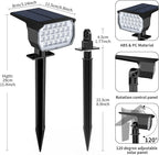 WENATY Solar Spot Lights Outdoor Color Changing, [7 Mode/12 Pack] Christmas Landscape Spotlights, Solar Lights Outdoor Waterproof, Solar Led Powered Flood Light for Outside Pathway Yard Garden Walkway