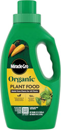 Miracle-Gro Organic Plant Food - Use with Indoor or Outdoor Plants, Organic Liquid Fertilizer for Containers and In-Ground Gardens, OMRI Listed, 32 fl. oz.