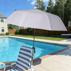 Beach Chair Umbrella with 360° Adjustable Clamp, 45in UPF 50+ Portable Folding Sun Shade for Outdoor Camping Wheelchair,Travel, Stroller, Patio, Golf Carts Plant Shade(Chair Not Included)