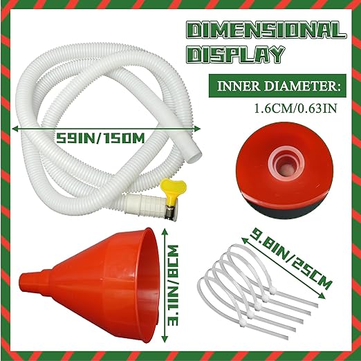 1.5m Christmas Tree Watering Funnel - Long Spout Watering System for Large Indoor & Outdoor Plants