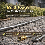 Metal Garden Hose 75 ft – 304 Stainless Steel Water Hose with Nozzle Sprayer, Garden Hoses Flexible, Lightweight, No Kink, Heavy Duty for Outdoor (75 ft)