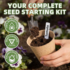 70Pcs Biodegradable 3.15” Peat Pots with 70Pcs Plant Labels, Biodegradable Seed Starter Pots with Drainage Holes, Nursery Pots for Seedlings, Herbs, Vegetables, Flowers, Gardening Kit