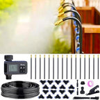 Thiswing 360° Adjustable Drip Irrigation System - 50 FT Garden Watering System with 16 Nozzles & Water Timer, Raised Bed Sprinkler System, Garden Mister for Yard, Lawn, Plants, 5/16" Tubing