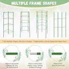 Legigo 8-Pack Tomato Cage for Garden Plant Support- Up to 48inch Garden Stakes Tomato Cage, Tomato Trellis for Potted Plants, Tomato Cages Plant Stakes for Climbing Vegetables Plants Flowers