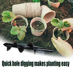 2 Count Garden Auger Drill Bits, 3.5" x 16" & 1.6" x 16.8" Garden Auger Hole Drill & Bulb Planting Tool, Fits 3/8" Hex Drill