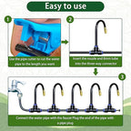 Lawn & Garden Watering Equipment,360° Adjustable Drip Irrigation System,50 ft Garden Plant Watering System with 15 Nozzles, 5/16 inches Hose Greenhouse Accessories for Yard, Lawn, Plants