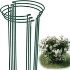 Tioncy 6 Pcs 60 H x 19.69 W Plant Support Stakes Cages for Garden, Metal Half Round Plants Tension Rods for Indoor Outdoor Large Tall Flower Vegetables Tomato Peony Rose Support