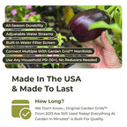 Garden Grid Watering System, 4x6 | Square Foot Gardening Grid & Irrigation in One | Pre-Assembled Watering Grid and Square Foot Garden Style Planting Template | USA-Made Quality | Standard 44"x66"
