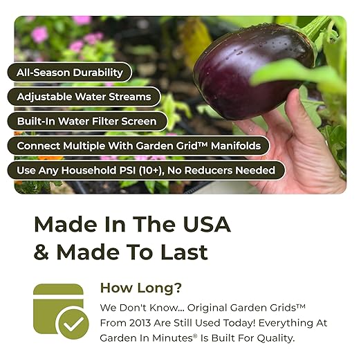 Garden Grid Watering System, 4x6 | Square Foot Gardening Grid & Irrigation in One | Pre-Assembled Watering Grid and Square Foot Garden Style Planting Template | USA-Made Quality | Standard 44"x66"