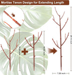 PERSZEN 6 Pack Stackable Monstera Plant Support, Plant Stakes for Indoor and Outdoor Plants Use, Garden Stakes for Climbing and Potted Plants, Pothos, Philodendron, Brown