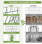 Amoskey Cucumber Trellis, Garden Trellis for Climbing Plants Outdoor, Foldable A-Frame Trellis, Cucumber Trellis for Raised Bed for Cucumbers, Peas, or Tomatoes (Green, Bold Large Grid 46''H*36'W)