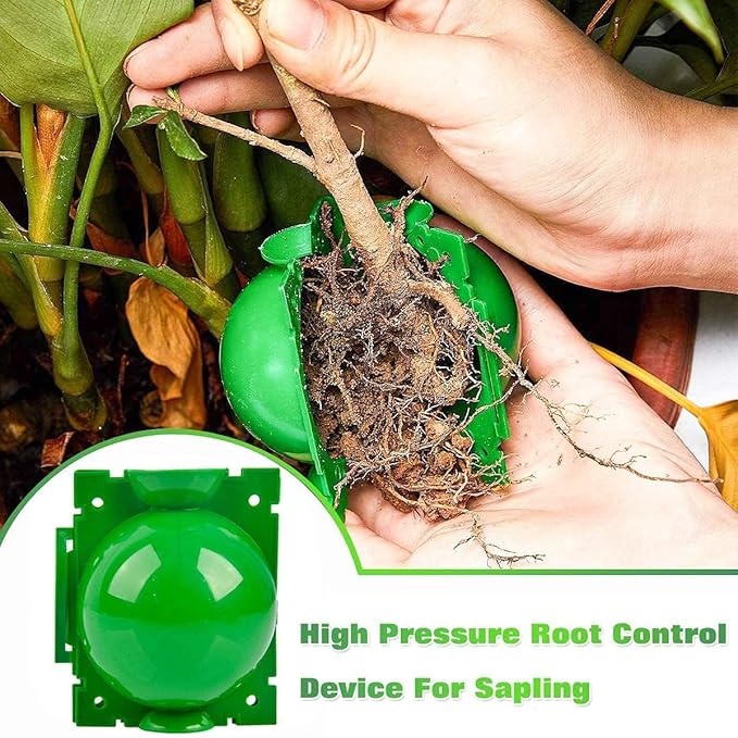 10PCS Rapid Root Plugs Air Layering Pods, Plant Propagation Station Reusable Air Layering Propagation Kit Grafting Tool Take Root Box Root Starter Propagation Ball Vases for Plants