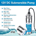 ECO-WORTHY 12V DC Stainless Steel Deep Well Pump Kit - Submersible Pump for Well, Pond, Farm, Home | 20A Battery Charger,12V 50AH Lithium Battery & Controller | Multiple Packages Delivery