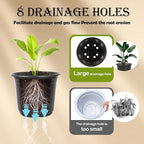 100 Packs 6 Inch Nursery Pots, 4 5 6 Inches Plastic Nursery Pots for Plants with Drainage Holes, Seed Starting Garden Pots of Flower Plant Container for Succulents, Transplanting (100, 6 Inch)