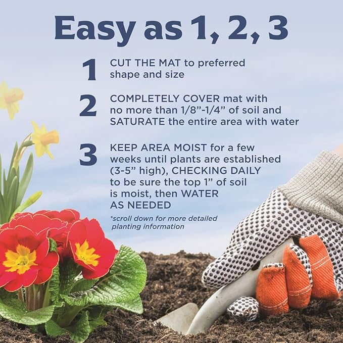 BloomingBulb Seed Mat - Easy to Plant and Grow Garden Seeds - Creates Fragrant, Vibrant Flower Garden – Customizable Flower Beds- Merry Marigold