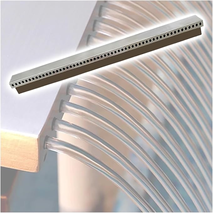 Heavy Duty 22in Waterfall Spillway Kit - Durable PVC Connector for Ponds & Fountains, Outdoor Water Flow Decor for Garden & Patio Landscaping, Stylish Silver Finish