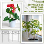 Geelin 15 Pack Peony Cages Bulk 12'' Dx 16'' H Peony Cages and Supports Heavy Duty Metal Plants Grow Through Support Rings Hoops for Outdoor Plants Flower Strawberry Tomato Strawberry(Black)