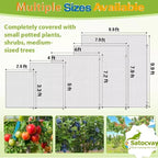 Fruit Tree Netting with Drawstring & Zipper - 3 Pack 6x7.2 FT - Reusable Plant Protection Bag, Heavy Duty PE Mesh Cover for Blueberry Bushes - Blocks Birds/Deer/Squirrels