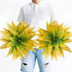 Artificial Agave Plants, Realistic UV Resistant Fake Aesthetic Plants for Outdoor Indoor, Home Decor for Garden, Porch, Doorway, Patio (2PCS, Yellow, Large)