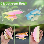 Westant Mushroom Decor for Reptile Tank, Fish Tank, Pet-Safe Bearded Dragon Tank Accessories, Realistic Terrarium Plants for Leopard Geckos, Crested Geckos, Tree Frogs, Snakes (Almond, Cluster Cap)