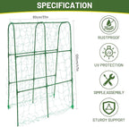 Compact U-Shaped Plant Trellis for Peas, Beans & Light Climbing Plants - Rust-Resistant, Foldable Design, Lightweight Steel, Ideal for Raised Beds & Patio Gardens(31" W x 47" H)
