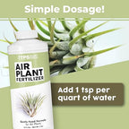 Air Plant Fertilizer - Liquid Plant Food for All Tillandsia Air Plants, Use As Foliar Spray or for Soaking, 32 oz
