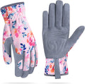 Womens Gardening Weeding Working Gloves, Leather Garden Glove for Women Thorn Proof No Stab for Digging, Planting,Pruning