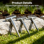 Stainless Steel Plant Hole Digger, Handheld Garden Dibber, Seed Planter Tool for Sowing, Fertilizing, Transplanting, Bulb,Vegetable Seed Planting, Pointed Garden Loosening Tool (1, L)