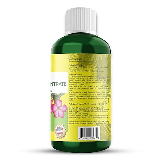 GARDENWISE Liquid Kelp Fertilizer for Desert Rose - Plant Food for Adenium & Desert Plants - Organic Seaweed Fertilizer for Robust Growth and Blooms (16 OZ)