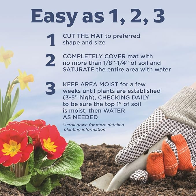 BloomingBulb Seed Mat - Easy to Plant and Grow Garden Seeds - Creates Fragrant, Vibrant Flower Garden – Customizable Flower Beds- Shady Annual Tree Ring-Flower Mat
