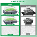Sondiko Seed Starter Tray with Grow Light, Heated Seed Starter Kit with Temperature Display, Humidity Dome Germination Kit, Adjustable Plant Light for Seed Starting and Seedling Growth